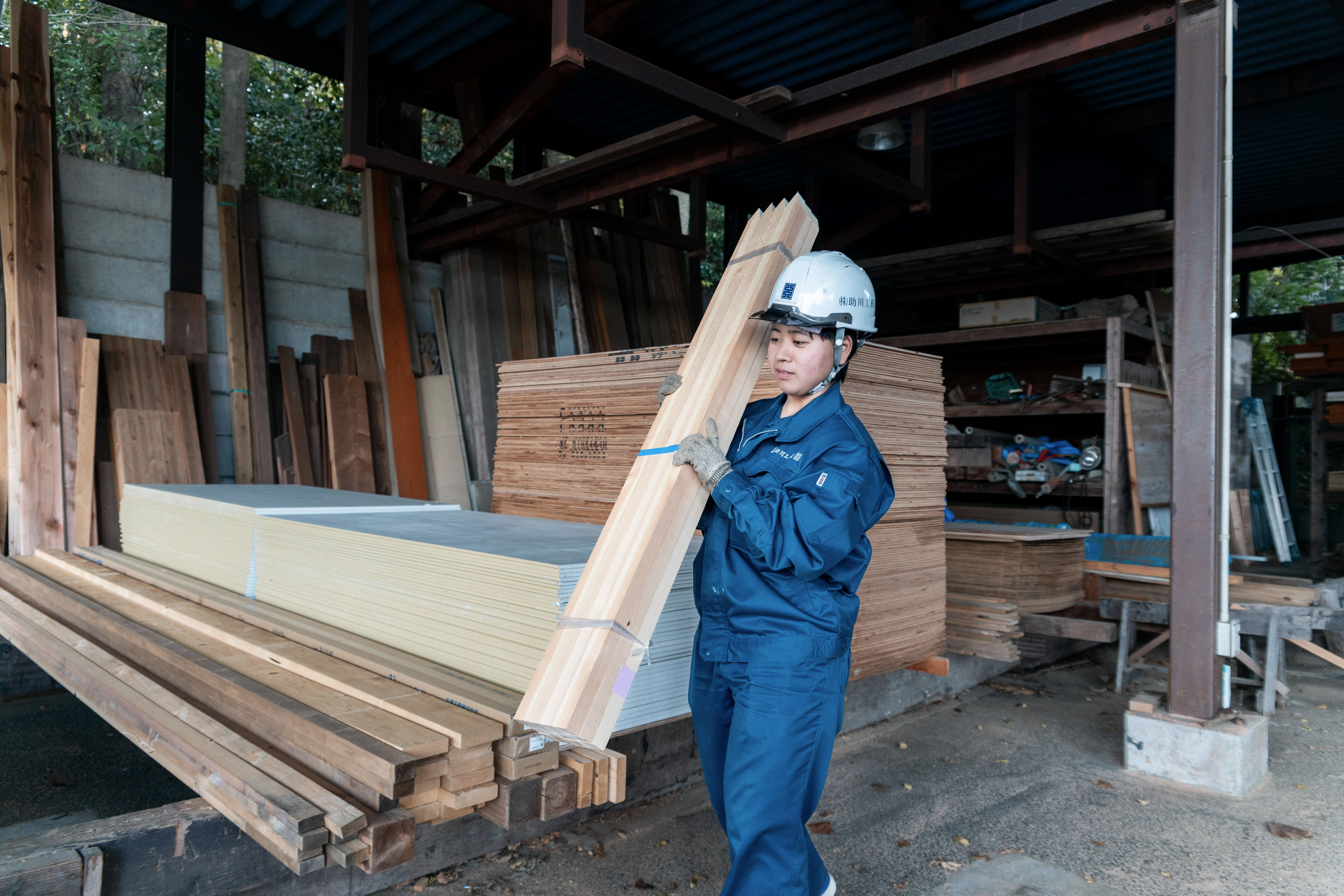 大工の専用作業所の様子